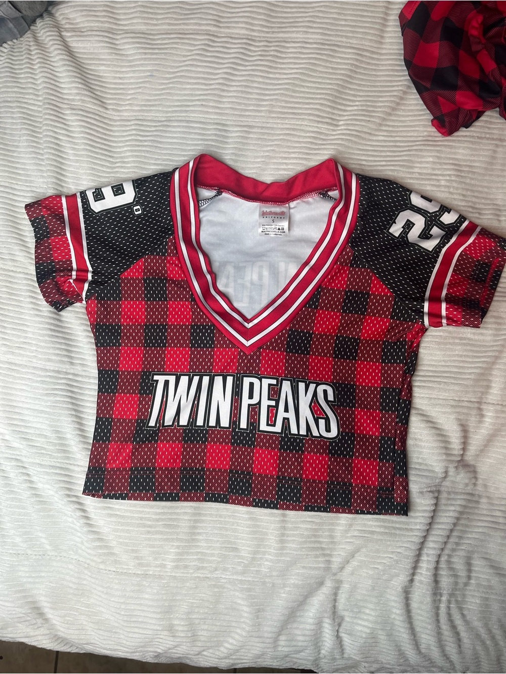 Kids' Red & Black Plaid Short-Sleeve Top